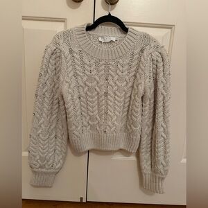 NWT ASTR THE LABEL BEJEWELED CROP SWEATER SIZE S